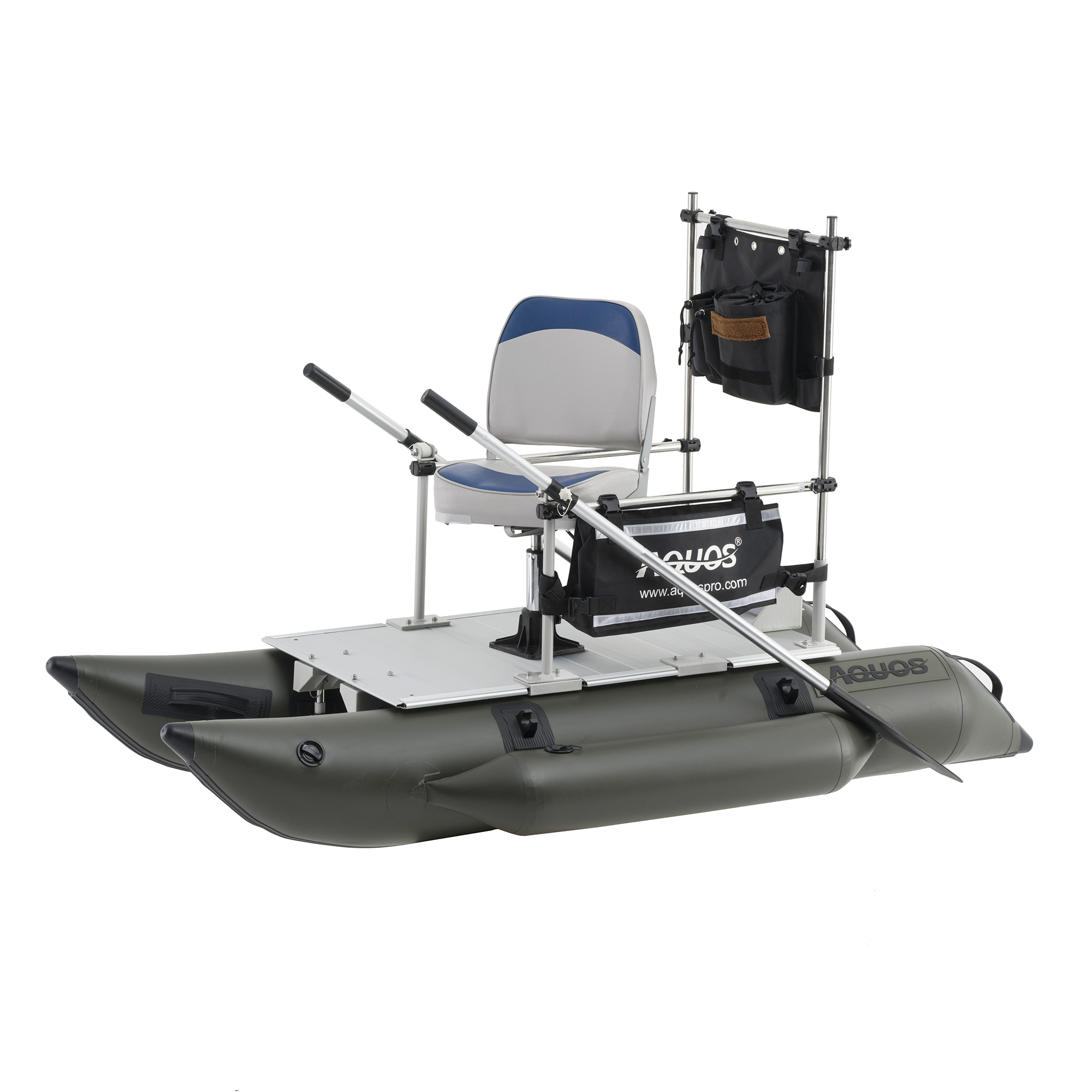 AQUOS Backpack Series 7.5ft Inflatable Pontoon Fishing Boat