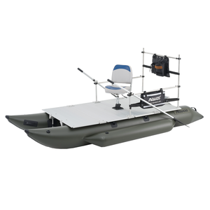 AQUOS New Heavy-Duty for Two Series 12.5 ft Green Inflatable Pontoon Boat