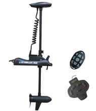 Load image into Gallery viewer, AQUOS Black Haswing Cayman 12V 55LBS 48&quot; Shaft Bow Mount Electric Trolling Motor Portable, Variable Speed,with Foot Control for Bass Fishing Boats Freshwater and Saltwater Use, Energy Saving,Quiet Operation

