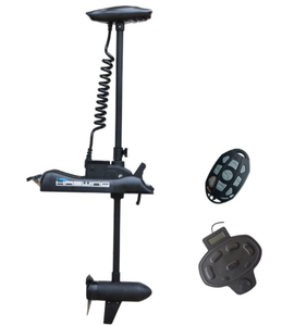 AQUOS Black Haswing Cayman 12V 55LBS 48" Shaft Bow Mount Electric Trolling Motor Portable, Variable Speed,with Foot Control for Bass Fishing Boats Freshwater and Saltwater Use, Energy Saving,Quiet Operation