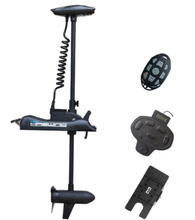 Load image into Gallery viewer, AQUOS Black Haswing Cayman 24V 80lbs 54inch Bow Mount Electric Trolling Motor Lightweight, Variable Speed, with Foot Control/Quick Release Bracket for Bass Fishing Boats Freshwater and Saltwater Use, quiet operation
