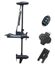 Load image into Gallery viewer, AQUOS Black Haswing Cayman 24V 80LBS 60&quot; Shaft Bow Mount Electric Trolling Motor Lightweight, Variable Speed, with Foot Control/Quick Release Bracket for Bass Fishing Boats Freshwater and Saltwater Use, quiet operation
