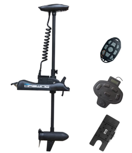 AQUOS Black Haswing Cayman 24V 80LBS 60" Shaft Bow Mount Electric Trolling Motor Lightweight, Variable Speed, with Foot Control/Quick Release Bracket for Bass Fishing Boats Freshwater and Saltwater Use, quiet operation