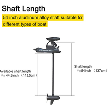 Load image into Gallery viewer, AQUOS Black Haswing Cayman 24V 80LBS 54&quot; Shaft Bow Mount Electric Trolling Motor Portable,Variable Speed,with Quick Release Bracket for Bass Fishing Boats Freshwater and Saltwater Use, Quiet Operation
