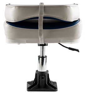 AQUOS boat accessories 360° Swivel Folding Seat with Adjustable Height Power Pedestal Seat Mount 10inch to 13inch for RIG, Bass Fishing Boat, Pontoon Boat