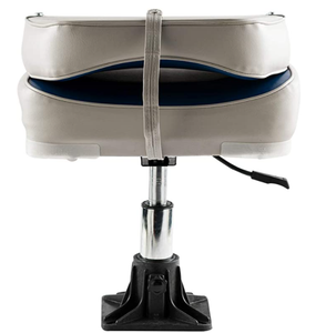 AQUOS boat accessories 360° Swivel Folding Seat with Adjustable Height Power Pedestal Seat Mount 13inch to 18inch for RIG, Bass Fishing Boat, Pontoon Boat