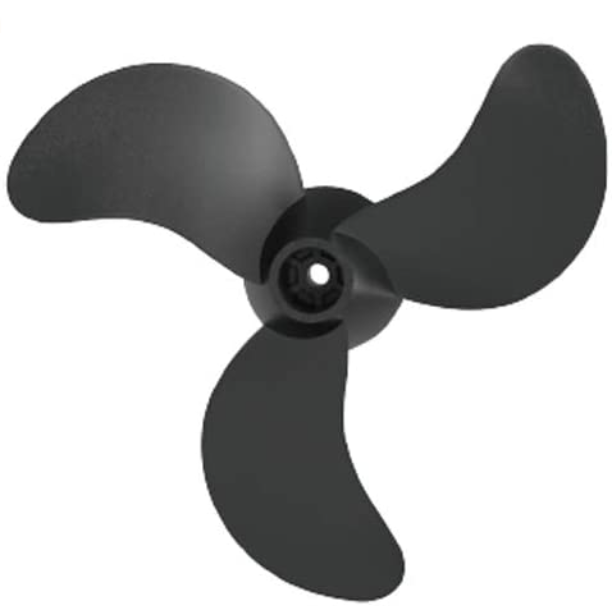 AQUOS Haswing trolling motor accessories 3 Blade Replacement Propeller Suit for Haswing 110LBS Electric Trolling Motors, Black, 11.8 Inch Diam